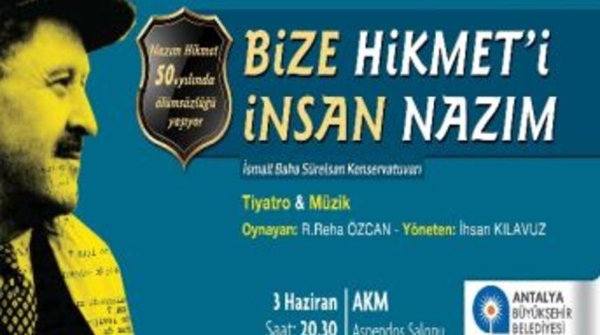 B&uuml;y&uuml;kşehir Nazım Hikmet&rsquo;i Anacak