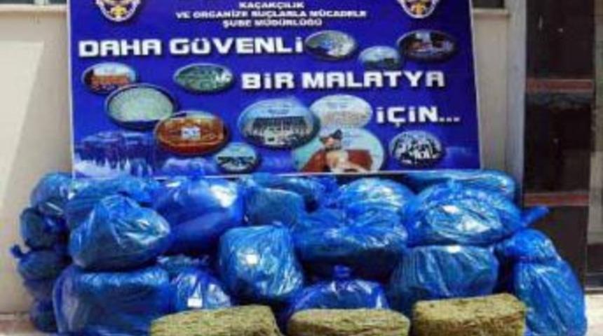 Malatya'da 350 Kilogram Esrar Yakalandı