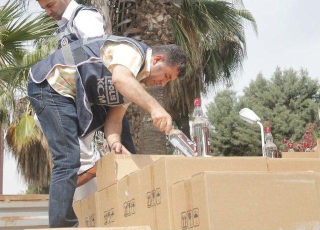 Mersin'de Kaçak İçki Operasyonu