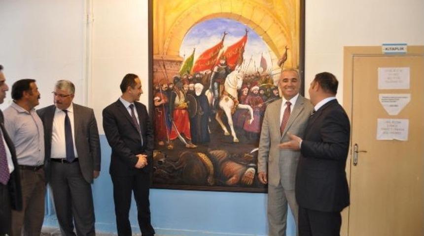 Sorgun'da Resim &Ouml;ğretmenin Yaptığı "istanbul'un Fethi" Konulu Resim B&uuml;y&uuml;k Beğeni Topladı