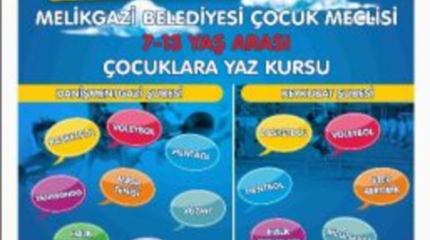 Melikgazi Belediyesi Yaz Okulu Kayıtları Devam Ediyor