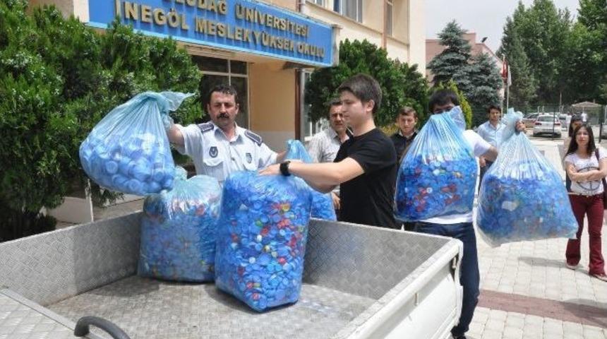 İmyo &Ouml;ğrencileri 100 Kilo Kapak Topladı