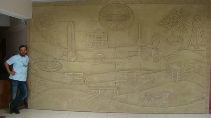 Bartınlı Sanat&ccedil;ıdan R&ouml;lyef &Ccedil;alışması