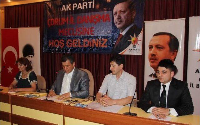 Ak Parti Çorum İl Başkanı Ahmet Sami Ceylan;