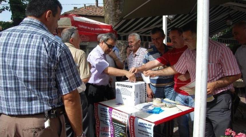 Kesk &Ccedil;aycuma&rsquo;da Referandum Sandığı Kurdu
