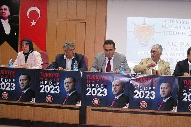 Ak Parti Malatya İl Danışma Meclisi Toplandısı Yapıldı