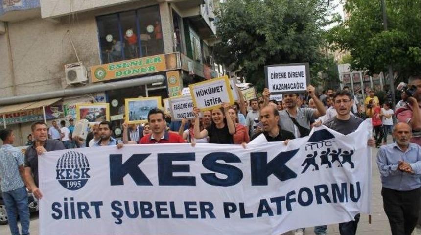 Siirt&rsquo;te, Taksim'de Yaşanan Olaylar Protesto Edildi