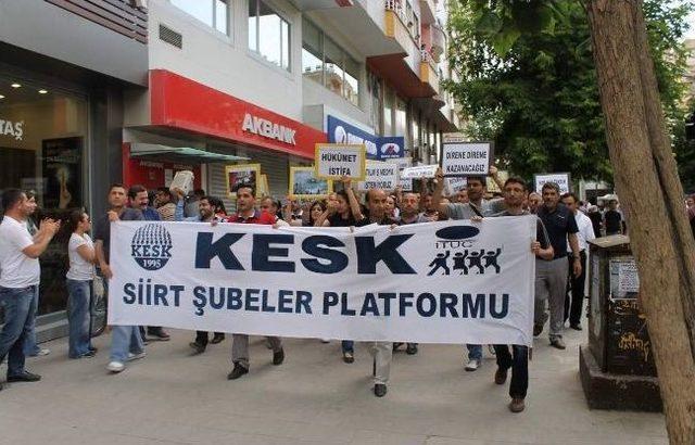 Siirt’te, Taksim'de Yaşanan Olaylar Protesto Edildi
