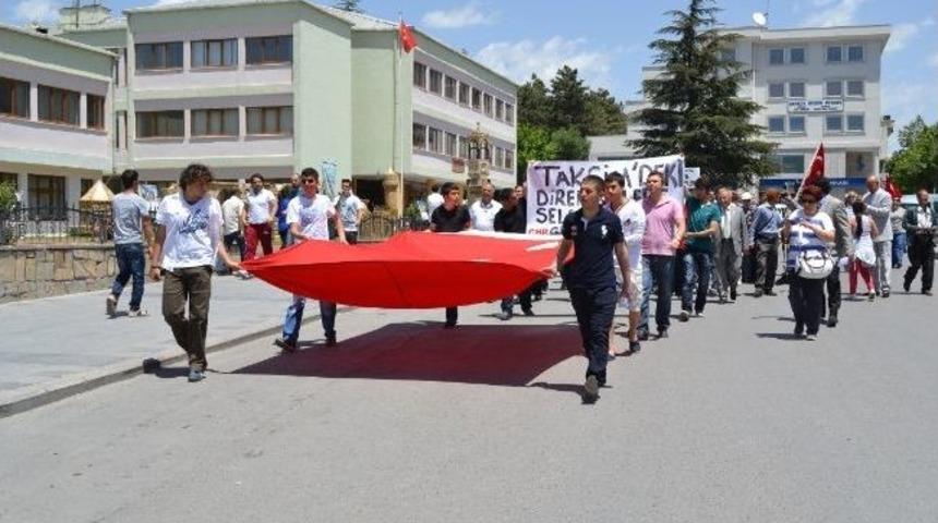 Niğde&rsquo;de Taksim Protestosu