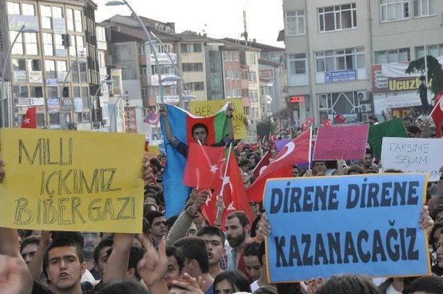 Bolu’da 10 Bin Kişi Taksim Gezi Parkı İçin Yürüdü