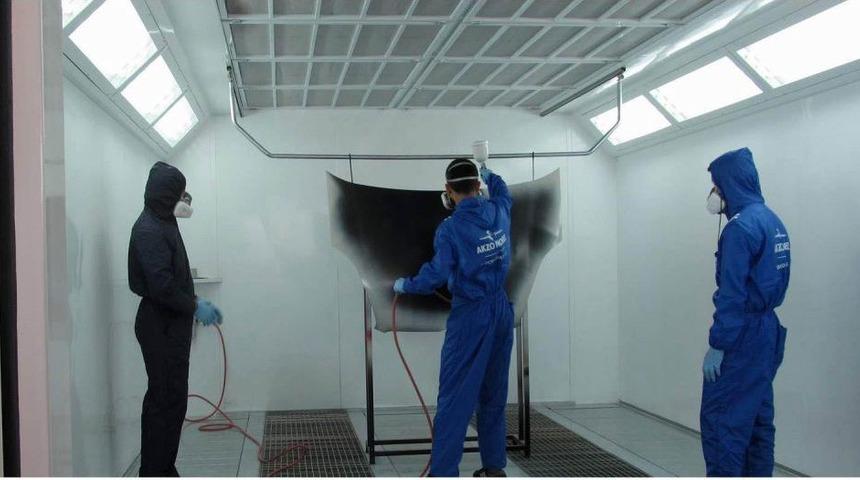 OİB Teknik Ve End&uuml;stri Meslek Lisesi'ne Boya At&ouml;lyesi