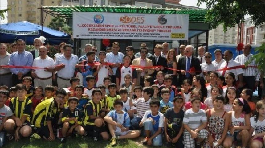 &Ccedil;ocuklara Sodes Desteğiyle Spor Tesisi A&ccedil;ıldı