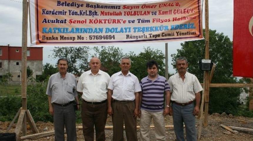 Filyos&rsquo;ta Cami İnşaatı İ&ccedil;in Temel Atma T&ouml;reni Yapıldı