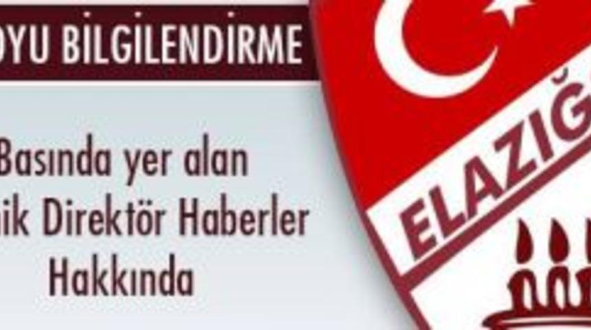 Elazığspor'da Teknik direkt&ouml;r Arayışları devam ediyor