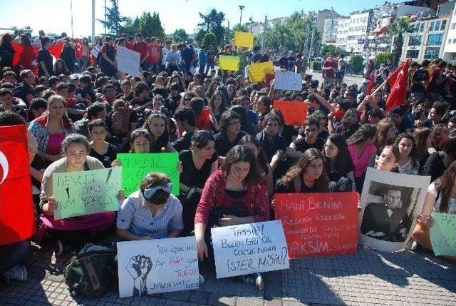 Ereğli&rsquo;de Liseli &Ouml;ğrencilerden &lsquo;gezi Parkı&rsquo; Eylemi 1