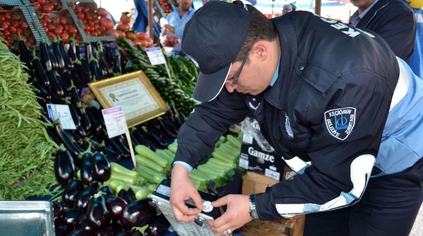 Ke&ccedil;i&ouml;ren'de Pazar Terazileri Kayıt Altına Alındı