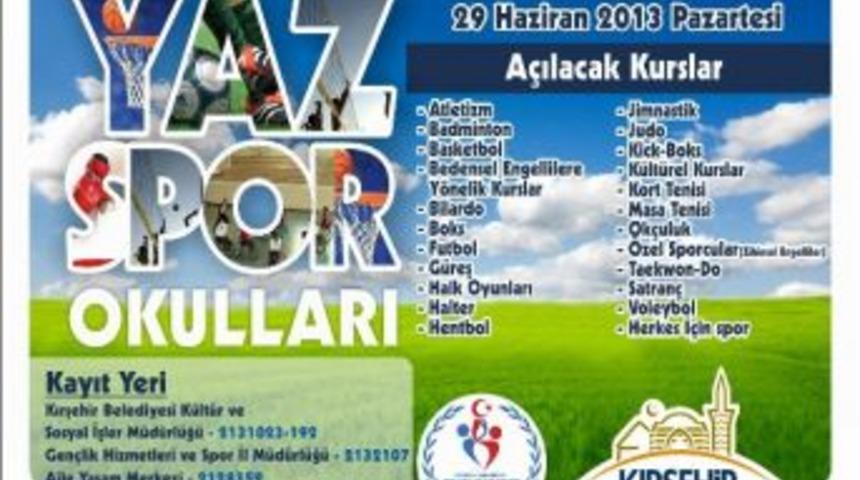 Kırşehir Belediyesi Yaz Spor Okulları A&ccedil;ılıyor