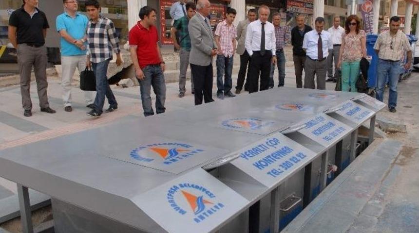 Muratpaşa Belediyesi&rsquo;nin Yeraltı &Ccedil;&ouml;p Konteyneri Uygulaması Devam Ediyor