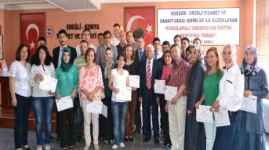 Ereğli&rsquo;de Başarılı Kursiyerlere Sertifika