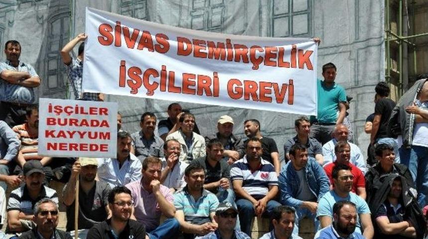 Sidemir İşcilerinden Maaş Protestosu