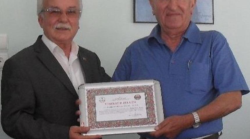 Kardeş Kuruma Teşekk&uuml;r Belgesi