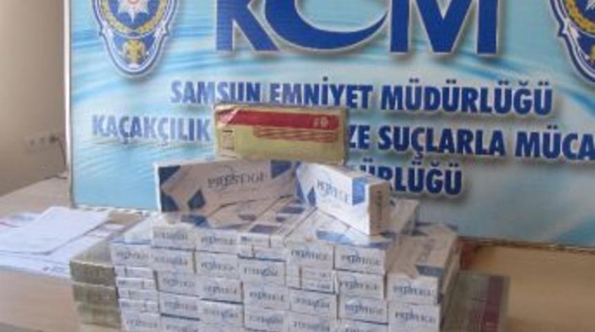 &Ccedil;i&ccedil;ek&ccedil;i D&uuml;kkanından 420 Paket Ka&ccedil;ak Sigara Ele Ge&ccedil;ti