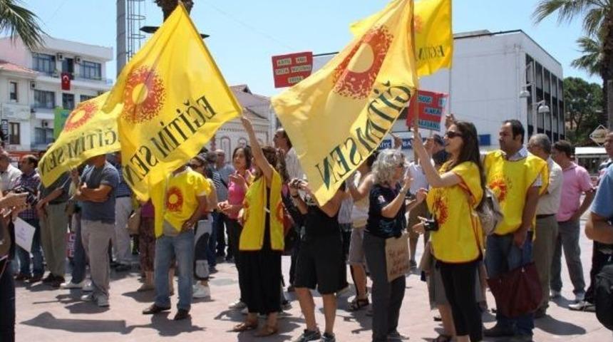 Ayvalık&rsquo;ta Halaylı Kesk Grevi