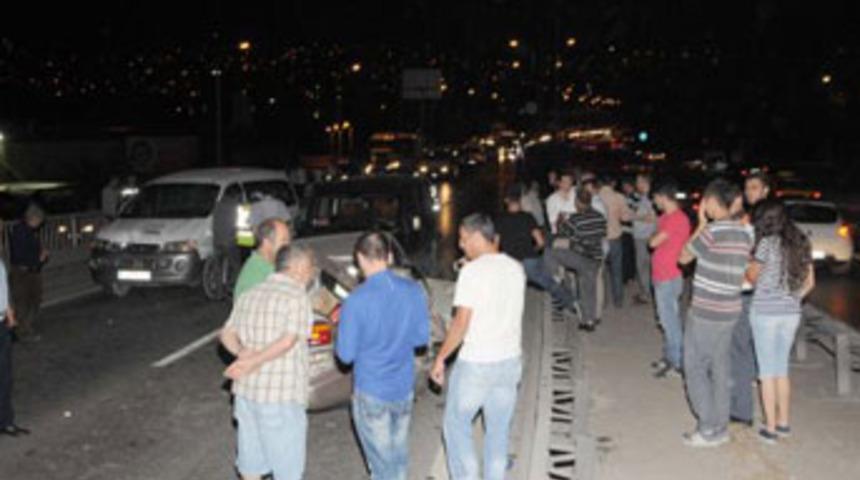 İntiharla gelen zincirleme kaza