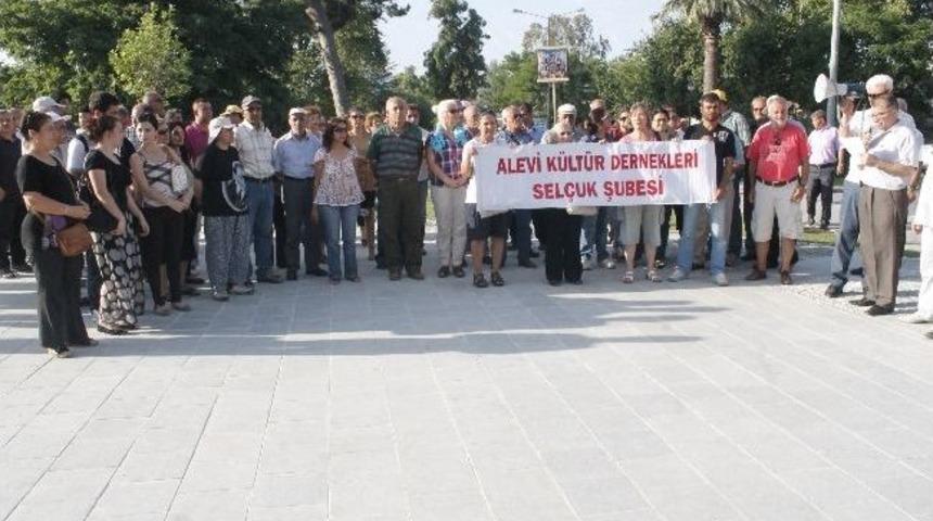 Sel&ccedil;uk'taki Aleviler 3. K&ouml;pr&uuml;n&uuml;n İsmini Protesto Etti