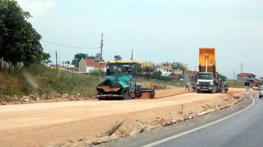 Bandırma-biga Yolu Asfaltlanıyor