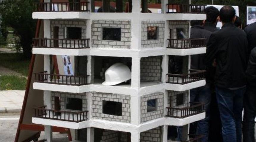 &Ouml;ğrencilerin Inşa Ettiği 6 Katlı Model Bina Tamamlandı