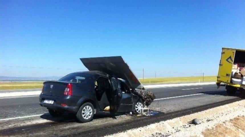 K&uuml;tahya'da Trafik Kazası: 1 Yaralı