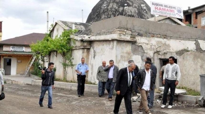 Tarihi Hamam G&uuml;n Y&uuml;z&uuml;ne &Ccedil;ıkıyor