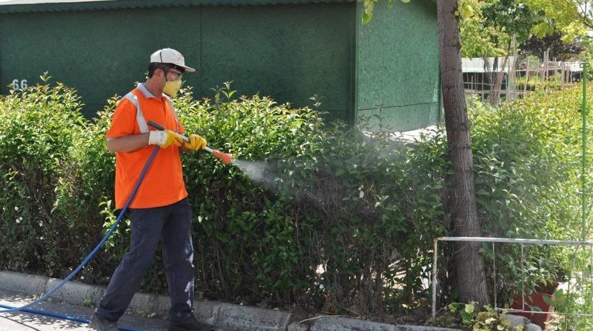 Karatay'da Yeşil Alanlar Haşerelere Karşı Ila&ccedil;landı
