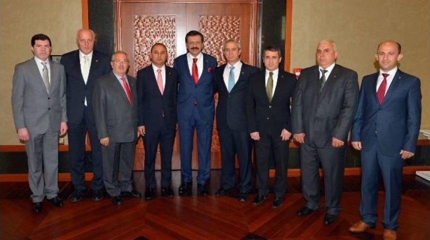Aksoy Ve Ekibi, Hisarcıklıoğlu&rsquo;nu Ziyaret Etti