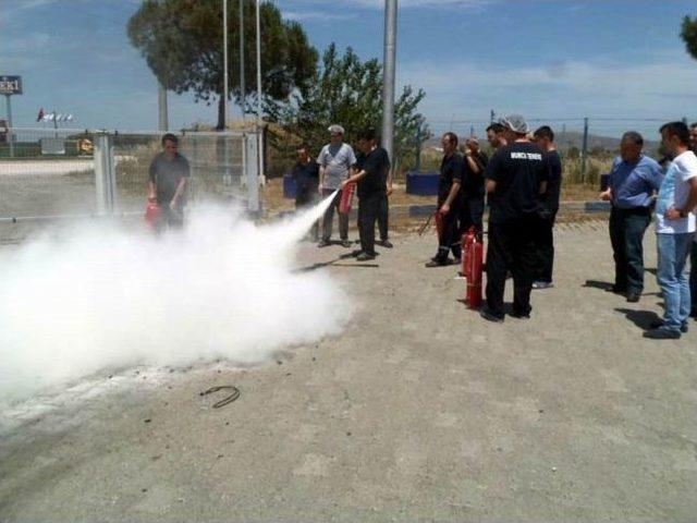 Gönen'de Yangın Tatbikatı