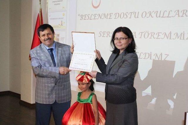 Beslenme Dostu Okullara Sertifika 3