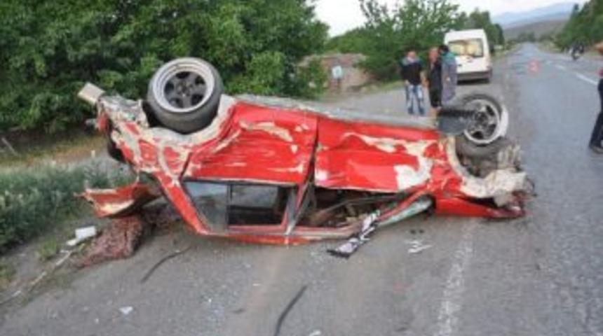 Kağızman&rsquo;da trafik kazası,1 kişi ağır yaralı,