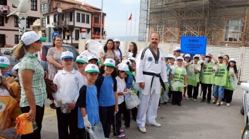 Mudanya&rsquo;da Minikler &Ccedil;&ouml;p Topladı