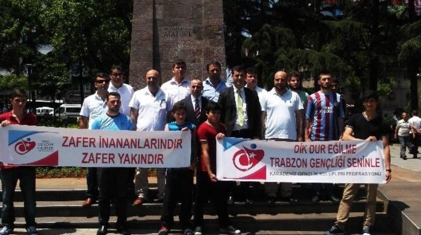 Karadeniz Gen&ccedil;lik Kul&uuml;pleri Federasyonu'ndan Başbakan Erdoğan'a Destek