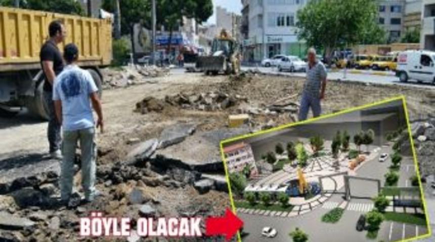 S&ouml;ke Cumhuriyet Meydanı'nda D&uuml;zenleme Başladı