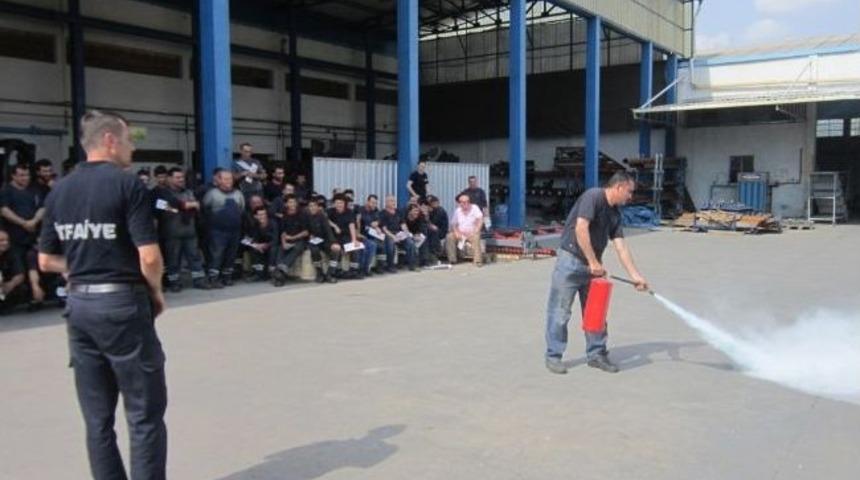 &Ouml;demiş İtfaiyesi Eğitim Faaliyetlerine Ara Vermiyor