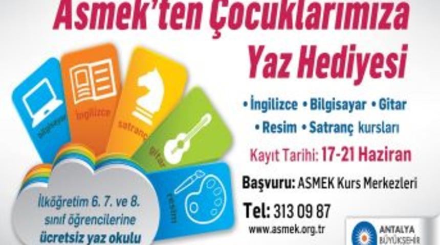 ASMEK&rsquo;ten &Ouml;ğrencilere &Uuml;cretsiz Yaz Kursları