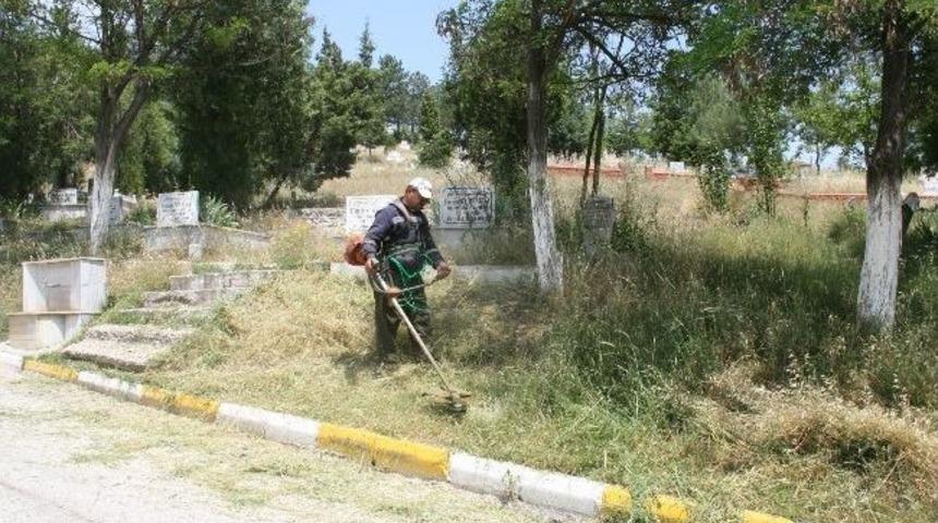 Mezarlıkta Bakım &Ccedil;alışmaları