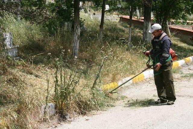 Mezarlıkta Bakım &Ccedil;alışmaları 2