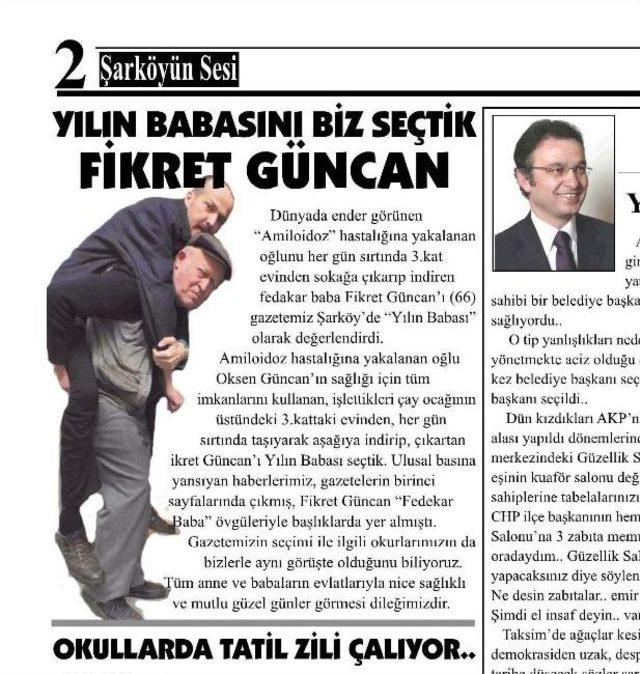 Oğlunu Sırtında Taşıyan Baba, Yılın Babası Se&ccedil;ildi 2