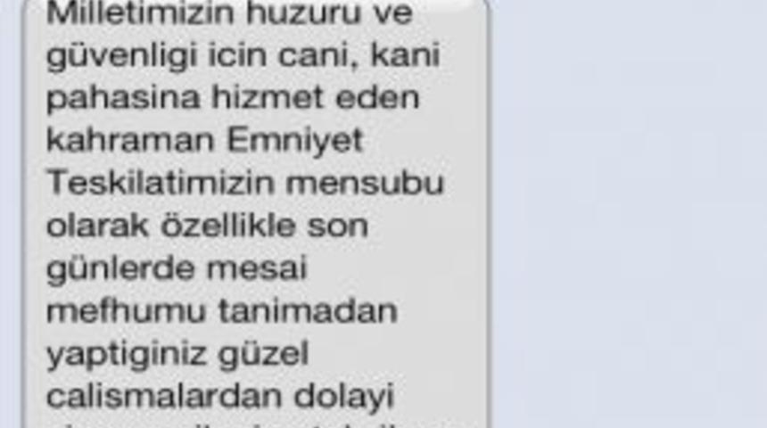 Vali Coş'tan Polise Gezi Sms'i