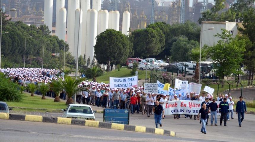 İSDEMİR'de iş&ccedil;i eylemi devam ediyor