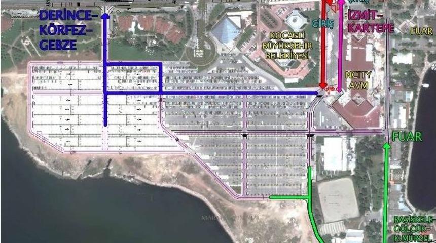 Sahil Otoparkına Yeni Dolaşım Planı