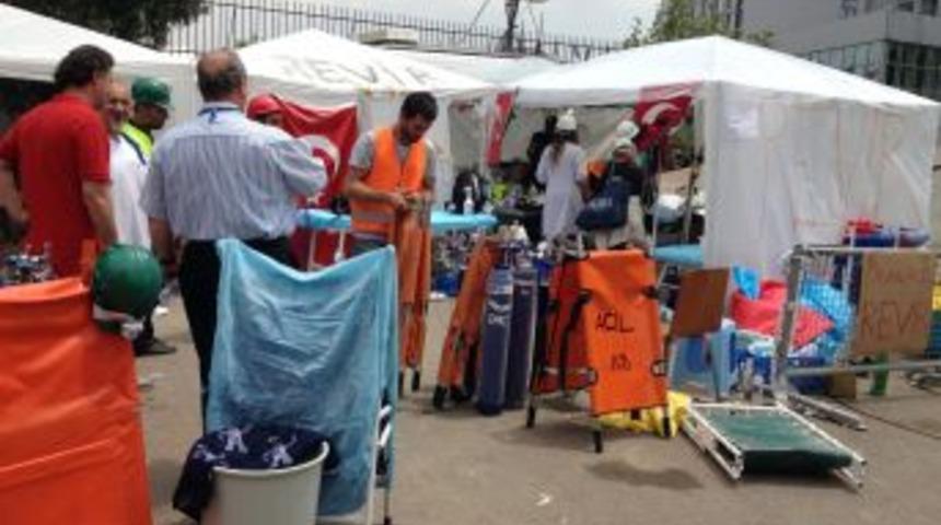 Eylemcilerin Kurduğu Revirler Kaldırıldı